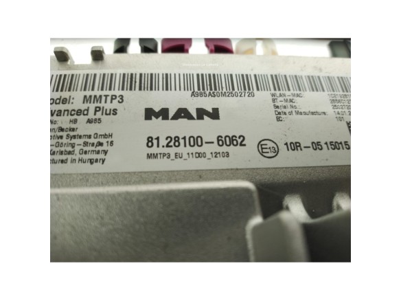 81281006062 MODULO ELECTRONICO  MAN TGX II|Desguaces La Cabaña