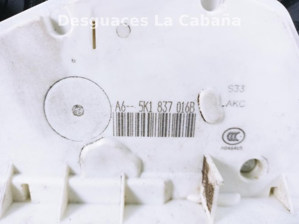 5K1837016B CERRADURA PUERTA LAT DEL DER SKODA YETI (5L) |Desguaces La Cabaña