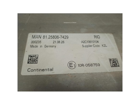 81258067429 MODULO ELECTRONICO  MAN TGX II|Desguaces La Cabaña