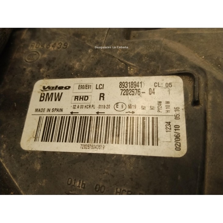 63117202574 FARO DERECHO BMW 3 Touring (E91)|Desguaces La Cabaña