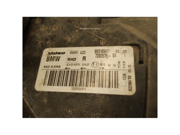 63117202574 FARO DERECHO BMW 3 Touring (E91)|Desguaces La Cabaña