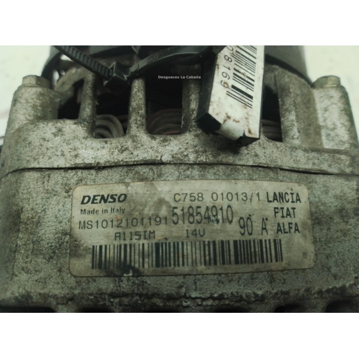 0000052003511, 51854910 ALTERNADOR FIAT DOBLO Furgón/ranchera familiar (263_)|Desguaces La Cabaña
