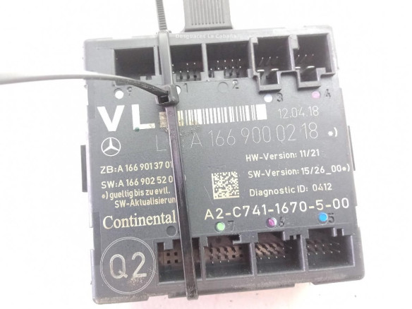 A1669000218 CENTRALITA PUERTA MERCEDES BENZ CLASE GLA (X156) |Desguaces La Cabaña