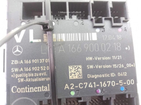 A1669000218 CENTRALITA PUERTA MERCEDES BENZ CLASE GLA (X156) |Desguaces La Cabaña