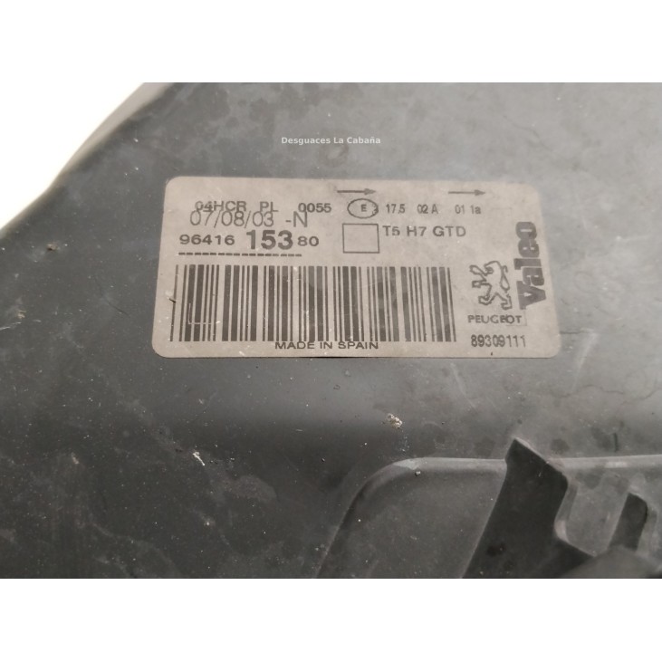 6204Z2 FARO IZQUIERDO PEUGEOT 307 SW (3H)|Desguaces La Cabaña