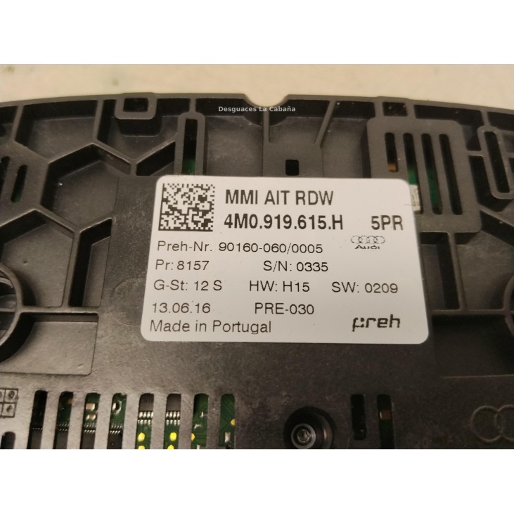  4M0919615H MANDO MULTIMEDIA AUDI Q7 (4MB)|Desguaces La Cabaña