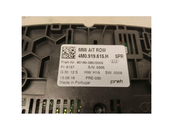  4M0919615H MANDO MULTIMEDIA AUDI Q7 (4MB)|Desguaces La Cabaña