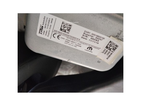  07356038310 KIT AIRBAGS + SALPICADERO + CINTURONES O ANCLAJE + CENTRALIT JEEP RENEGADE Todo terreno, cerrada (BU)|Desguaces La Cabaña
