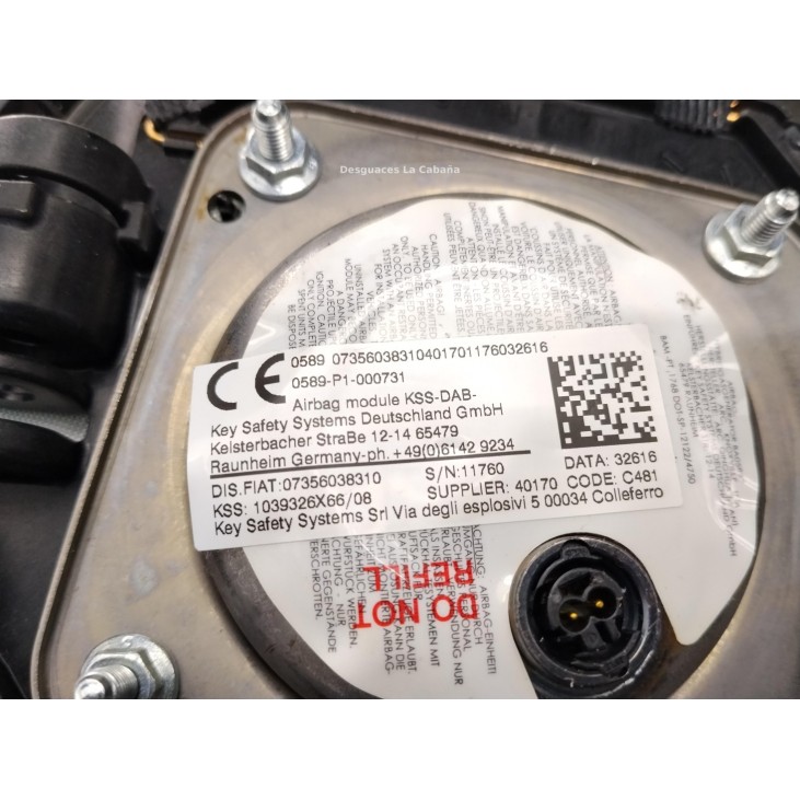  07356038310 KIT AIRBAGS + SALPICADERO + CINTURONES O ANCLAJE + CENTRALIT JEEP RENEGADE Todo terreno, cerrada (BU)|Desguaces La Cabaña