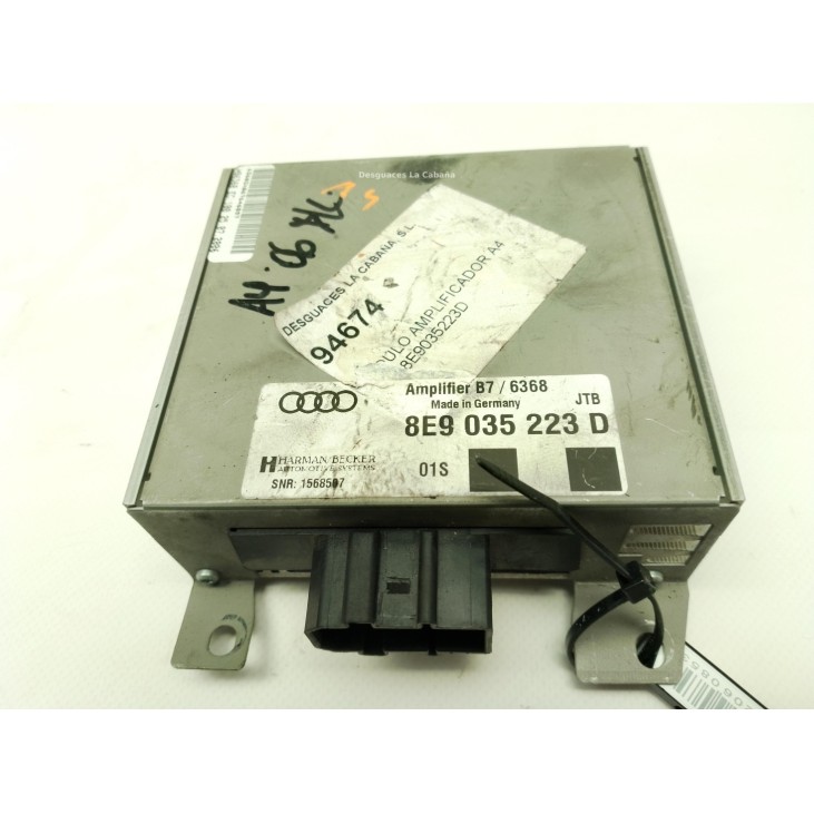8E9035223D AMPLIFICADOR ANTENA AUDI A4 (8EC, B7)|Desguaces La Cabaña