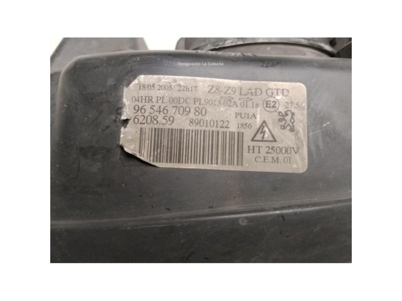 620859 FARO IZQUIERDO PEUGEOT 607 (9D, 9U)|Desguaces La Cabaña
