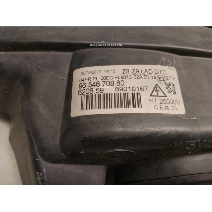 620659 FARO DERECHO PEUGEOT 607 (9D, 9U)|Desguaces La Cabaña