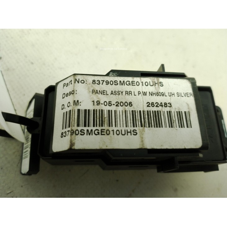 MANDO ELEVALUNAS PUERTA LAT TRA DER HONDA CIVIC VIII Hatchback (FN, FK)|Desguaces La Cabaña