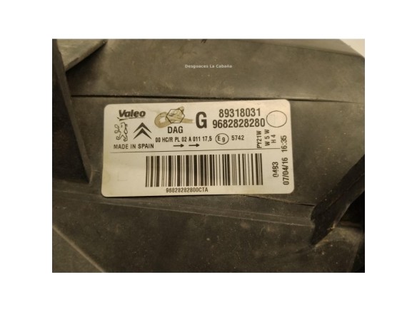 921013W121 FARO IZQUIERDO PEUGEOT PARTNER Furgón|Desguaces La Cabaña