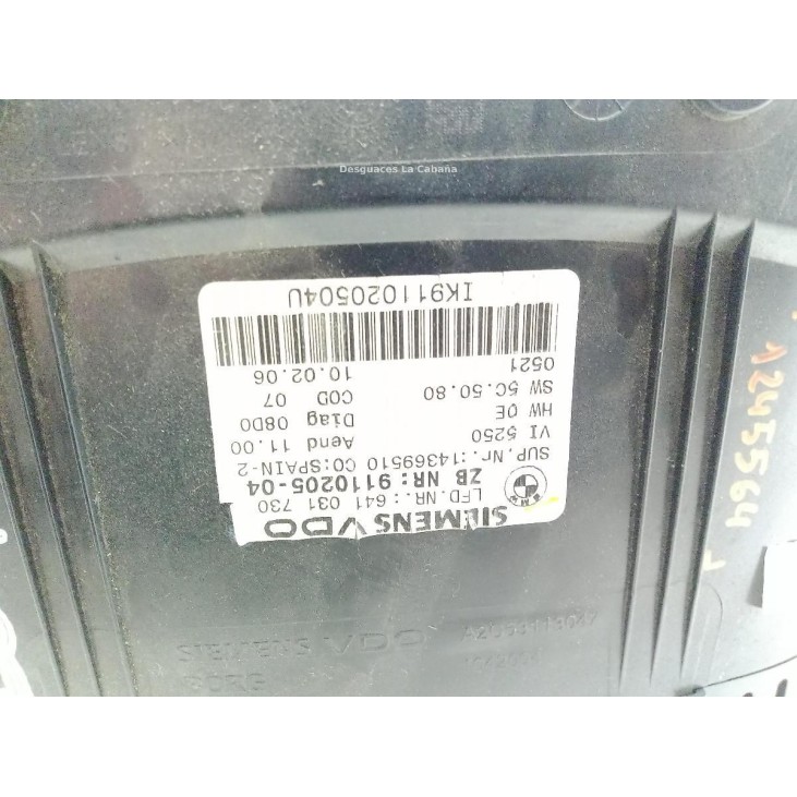 911020504 CUADRO INSTRUMENTOS BMW 3 (E90) |Desguaces La Cabaña