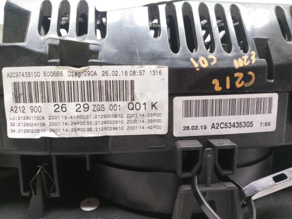 A2129002629 CUADRO INSTRUMENTOS MERCEDES BENZ CLASE E (W212) |Desguaces La Cabaña
