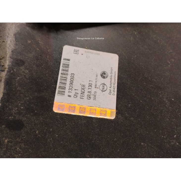 13390003 ALETA DEL DER OPEL ASTRA J (P10)|Desguaces La Cabaña