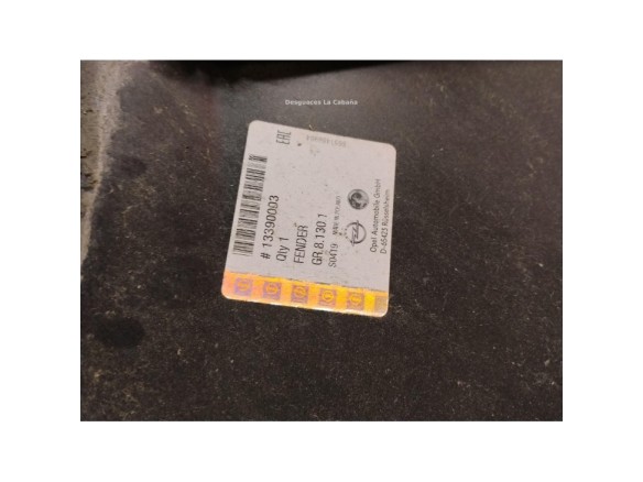 13390003 ALETA DEL DER OPEL ASTRA J (P10)|Desguaces La Cabaña