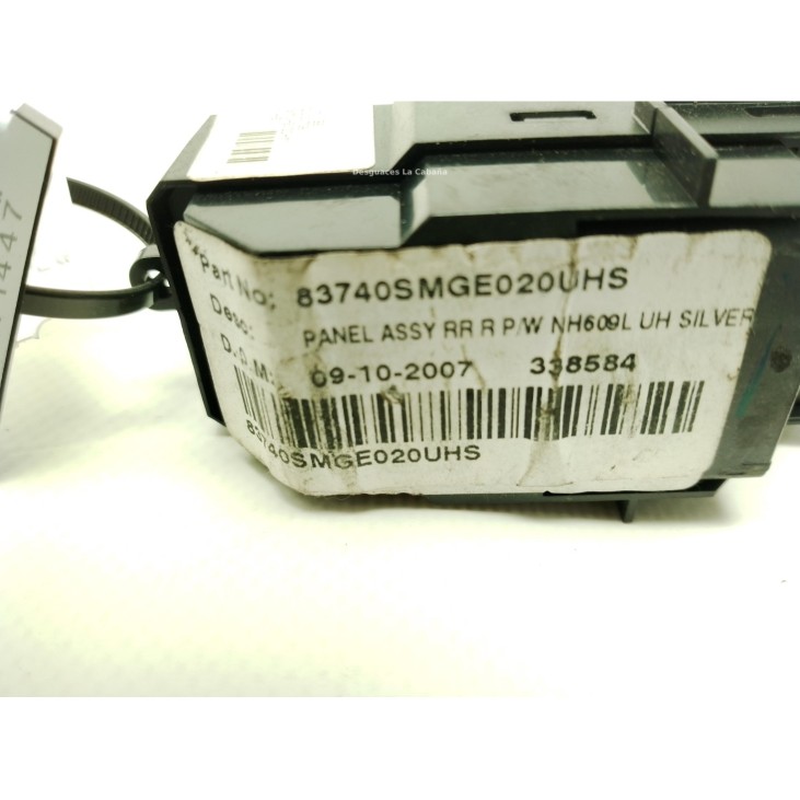MANDO ELEVALUNAS PUERTA LAT TRA DER HONDA CIVIC VIII Hatchback (FN, FK)|Desguaces La Cabaña