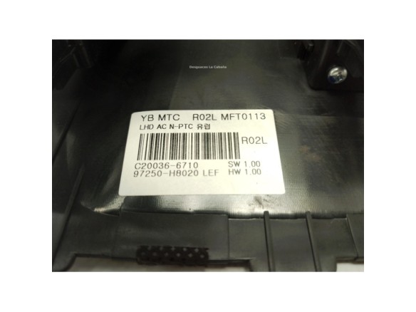 97250H8020 MANDO CALEFACCION KIA RIO IV (YB, SC)|Desguaces La Cabaña