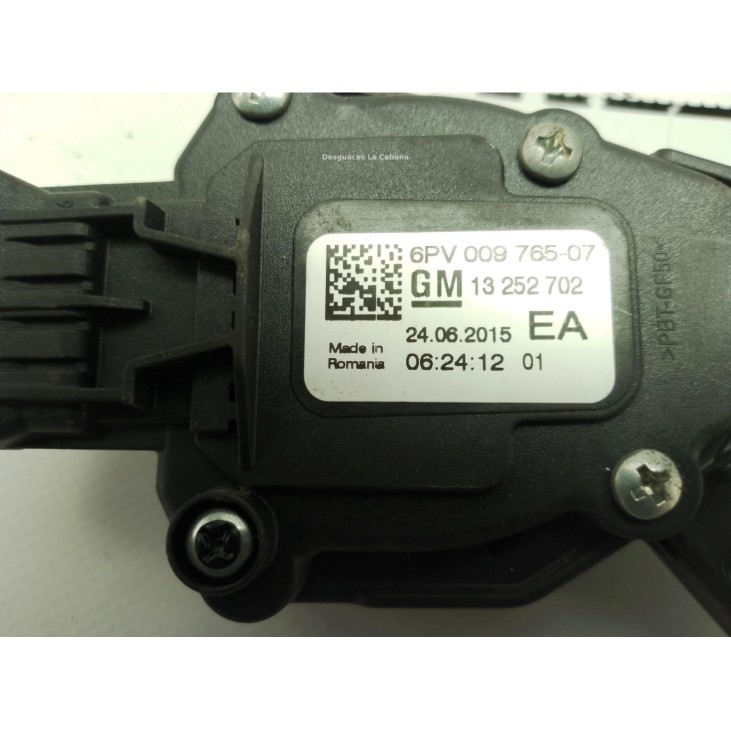 13252702 POTENCIOMETRO ACELERADOR OPEL ASTRA J (P10)|Desguaces La Cabaña