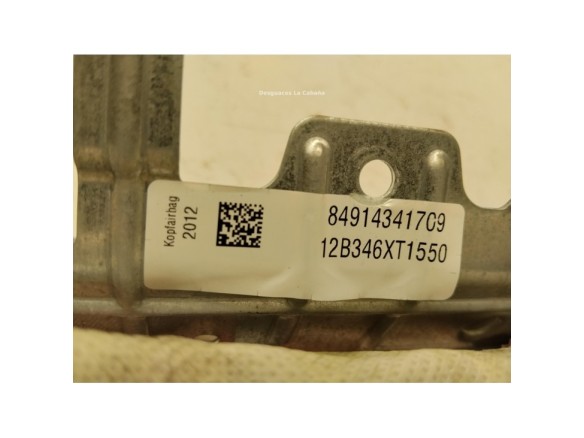 72129143417 AIRBAG CORTINA IZQ BMW 5 (F10)|Desguaces La Cabaña