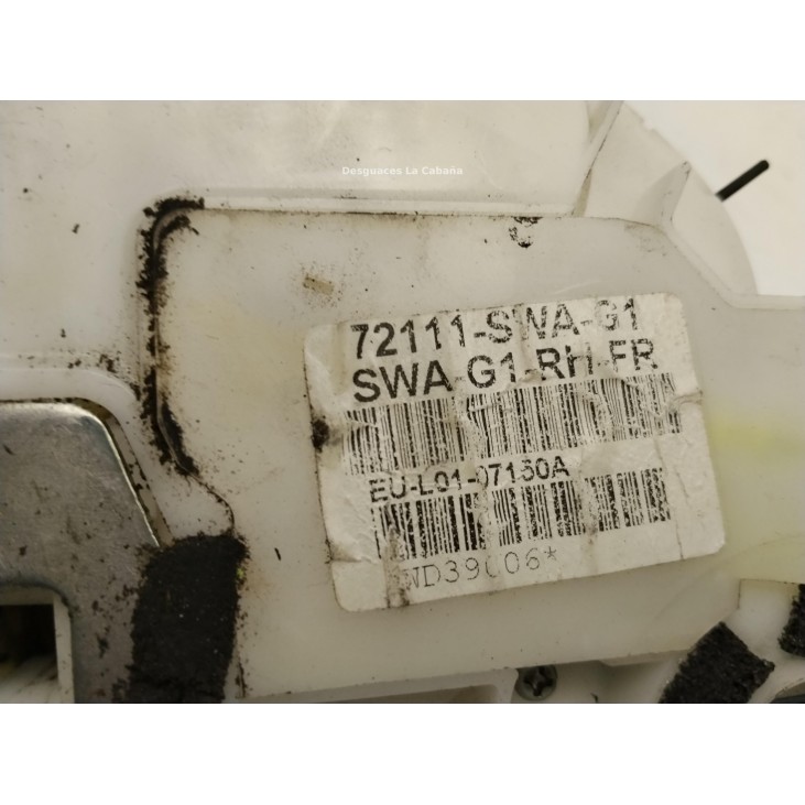 CERRADURA PUERTA LAT DEL DER HONDA CR-V III (RE_)|Desguaces La Cabaña