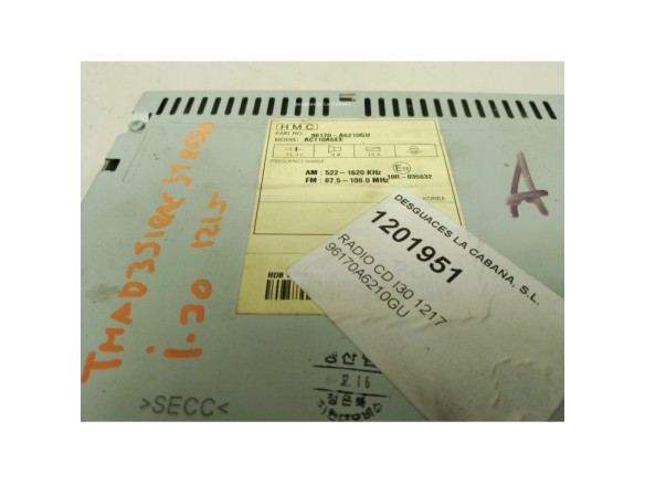96170A6210GU, RADIO HYUNDAI i30 (GD)|Desguaces La Cabaña