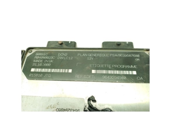 9643294980,9639587680, CENTRALITA MOTOR CITROEN SinValor|Desguaces La Cabaña