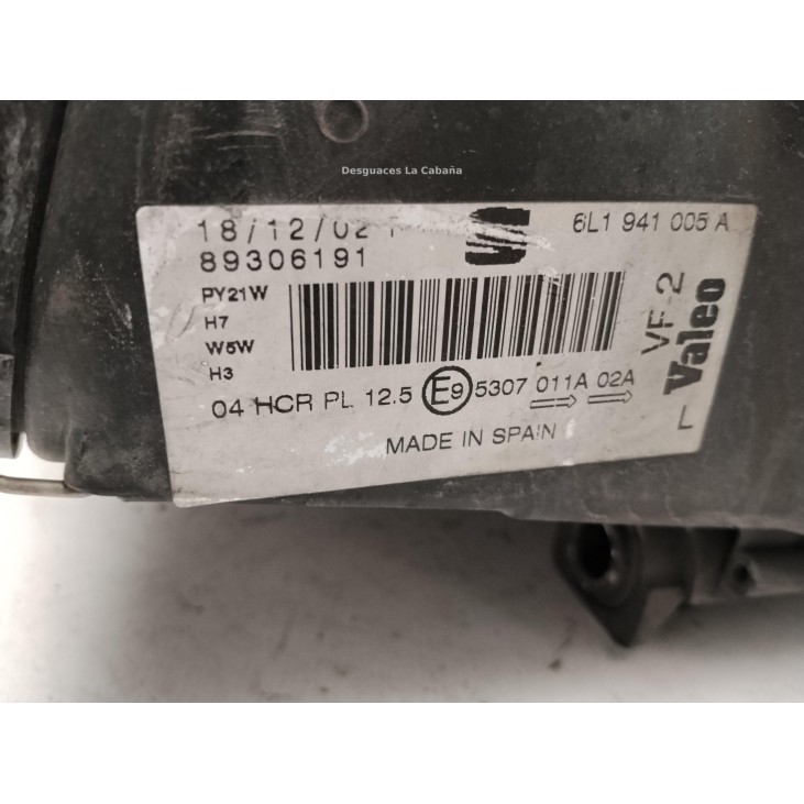 6L1941751B FARO IZQUIERDO SEAT IBIZA III (6L1)|Desguaces La Cabaña