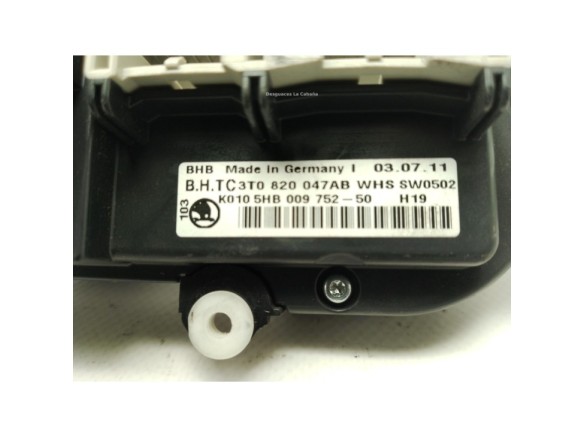 3T0820047AB MANDO CALEFACCION SKODA YETI (5L)|Desguaces La Cabaña