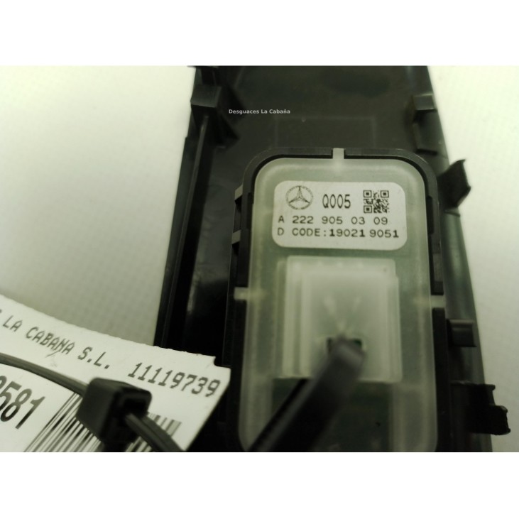 A2229050309 MANDO ELEVALUNAS PUERTA LAT DEL DER MERCEDES BENZ CLASE E (W213)|Desguaces La Cabaña