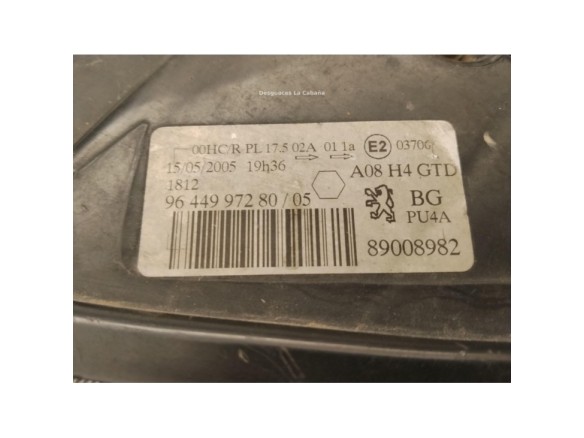 3C0941005AA FARO IZQUIERDO PEUGEOT 1007 (KM_)|Desguaces La Cabaña