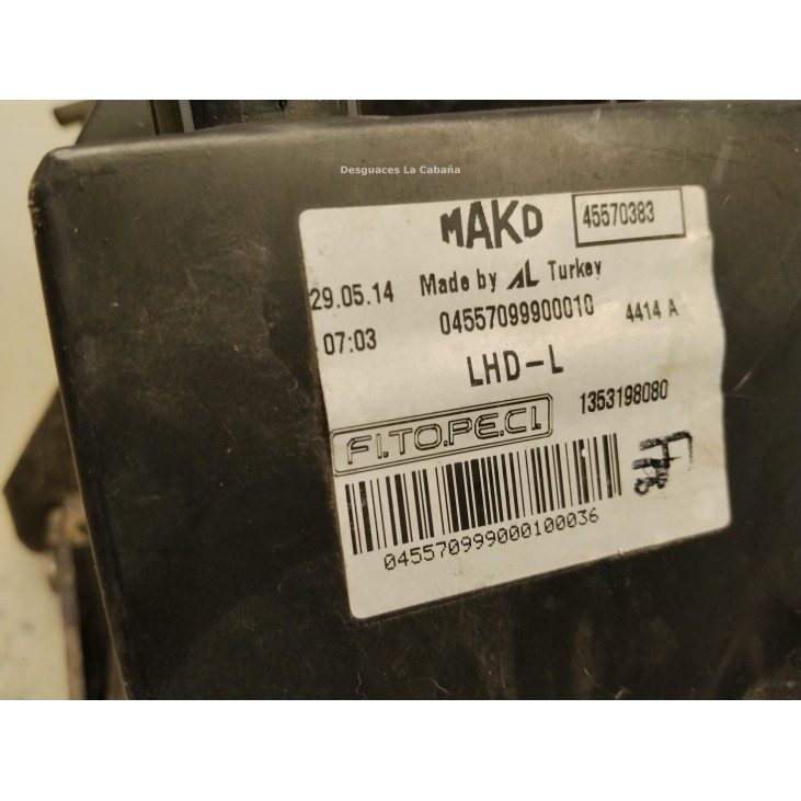 1634151680 FARO IZQUIERDO PEUGEOT BIPPER (AA_)|Desguaces La Cabaña