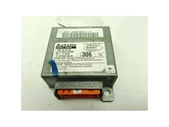 9628740380 CENTRALITA AIRBAG PEUGEOT 306 Fastback (7A, 7C, N3, N5)|Desguaces La Cabaña