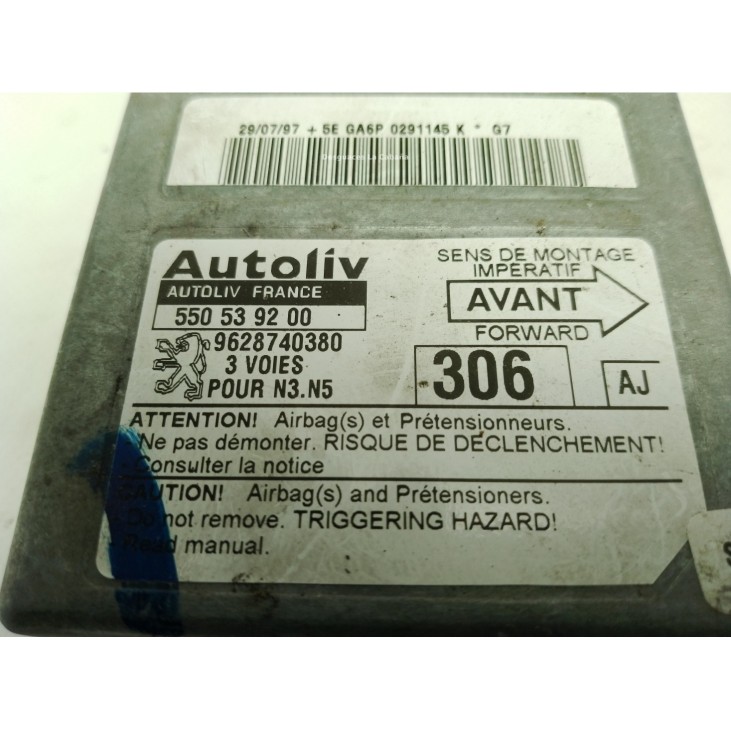 9628740380 CENTRALITA AIRBAG PEUGEOT 306 Fastback (7A, 7C, N3, N5)|Desguaces La Cabaña