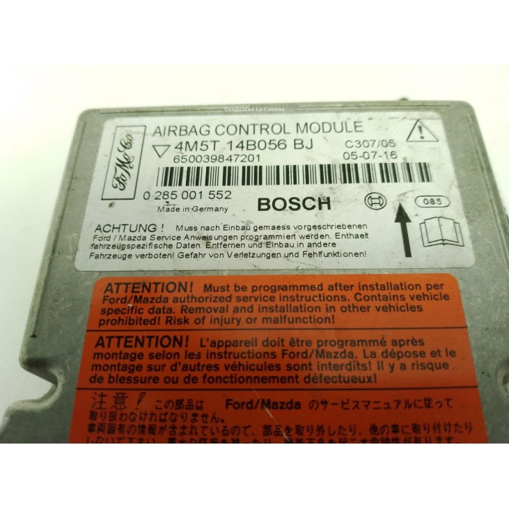 4M5T14B056BJ CENTRALITA AIRBAG FORD FOCUS II Turnier (DA_)|Desguaces La Cabaña