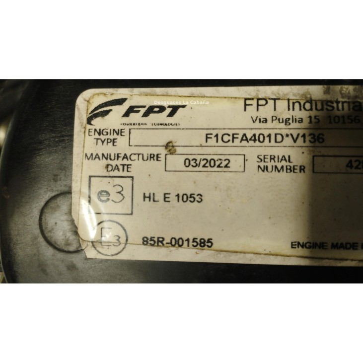 F1CFA401D MOTOR IVECO DAILY VI Caja/Chasis|Desguaces La Cabaña