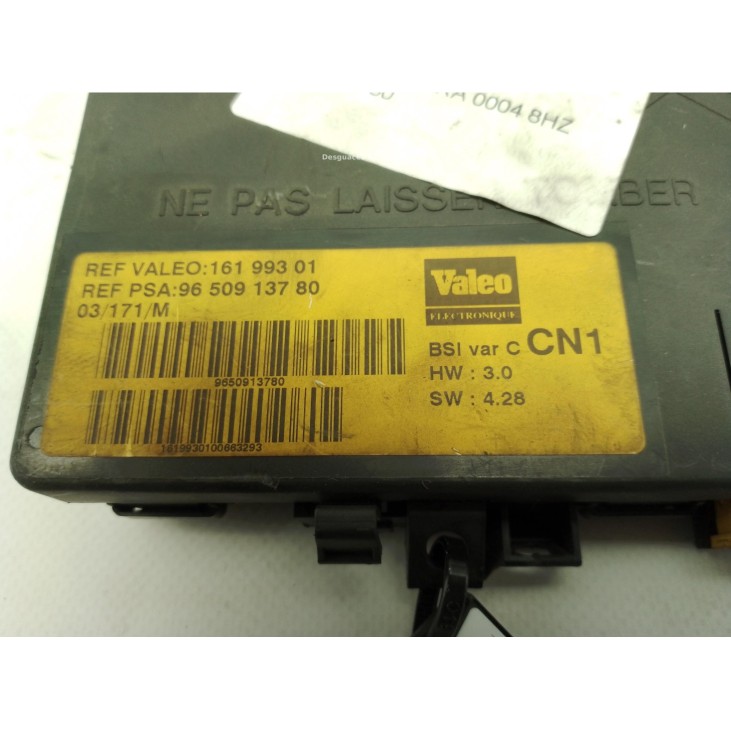 9650913780 CAJA FUSIBLES INTERIOR (BSI) CITROEN XSARA (N1)|Desguaces La Cabaña