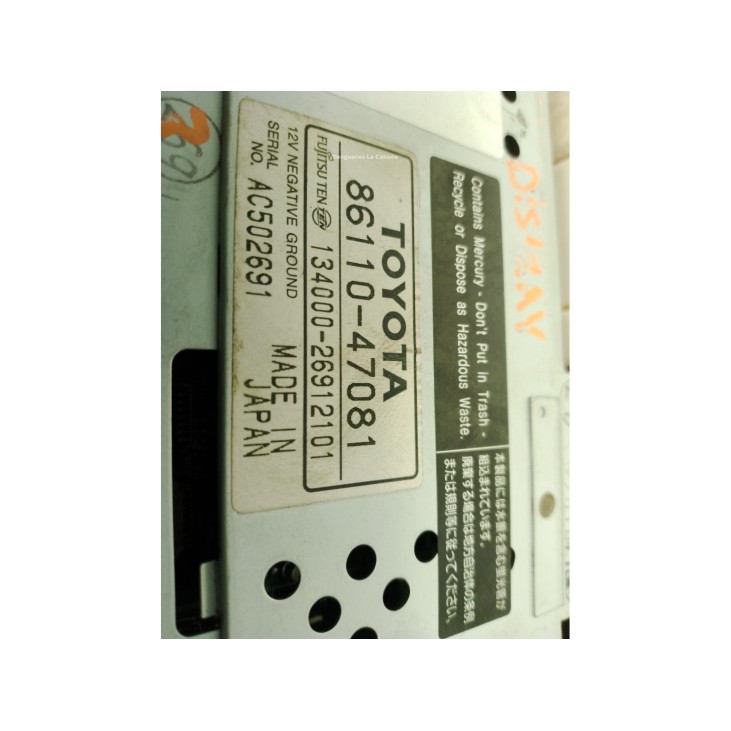 86110 47081 NAVEGADOR TOYOTA PRIUS Fastback (_W2_)|Desguaces La Cabaña