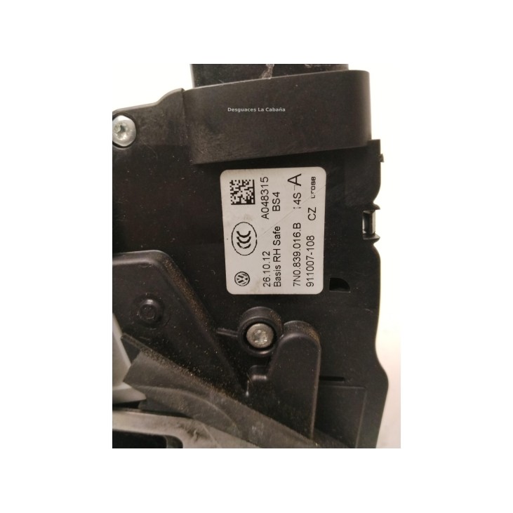 7N0839016K CERRADURA PUERTA LAT TRA DER SEAT ALHAMBRA (710, 711)|Desguaces La Cabaña
