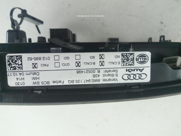 PLAFON DEL AUDI A4 (8W2, B9) |Desguaces La Cabaña