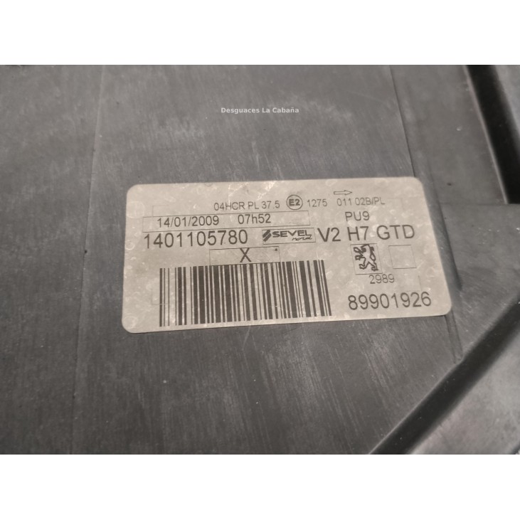 6208F1 FARO IZQUIERDO PEUGEOT 807 (E)|Desguaces La Cabaña