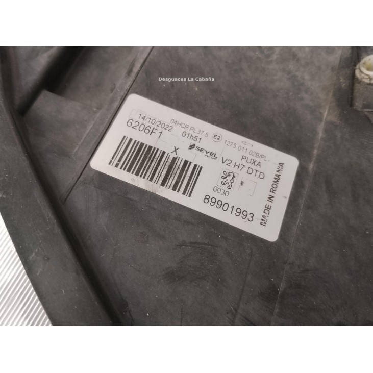 6206F1 FARO DERECHO PEUGEOT 807 (E)|Desguaces La Cabaña