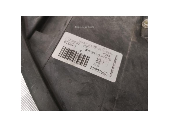 6206F1 FARO DERECHO PEUGEOT 807 (E)|Desguaces La Cabaña