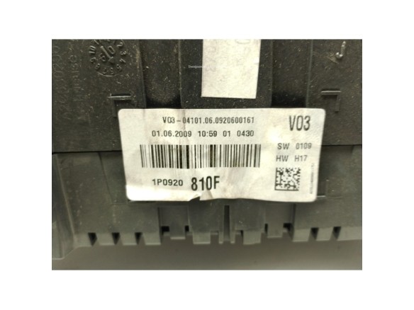 1P0920810F CUADRO INSTRUMENTOS SEAT LEON (1P1)|Desguaces La Cabaña