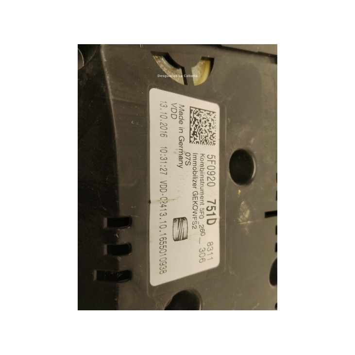 5F0920751D CUADRO INSTRUMENTOS SEAT LEON ST (5F8)|Desguaces La Cabaña