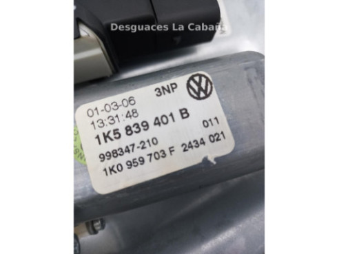 ELEVALUNAS PUERTA LAT TRA IZQ VW JETTA III (1K2) |Desguaces La Cabaña