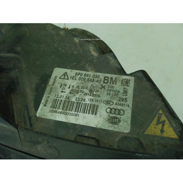 8P0941030BQ FARO DERECHO AUDI A3 Sportback (8PA)|Desguaces La Cabaña