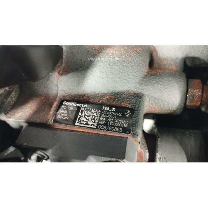 K9KR858 MOTOR DACIA DUSTER|Desguaces La Cabaña